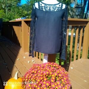 Exhilaration Black Blouse XS